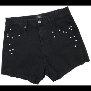 heart studded shorts